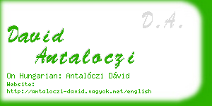 david antaloczi business card