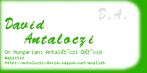 david antaloczi business card